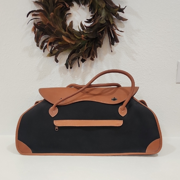 Vintage Les Migrateur's Made In Paris France Leather Weekender Bag - Picture 2 of 15